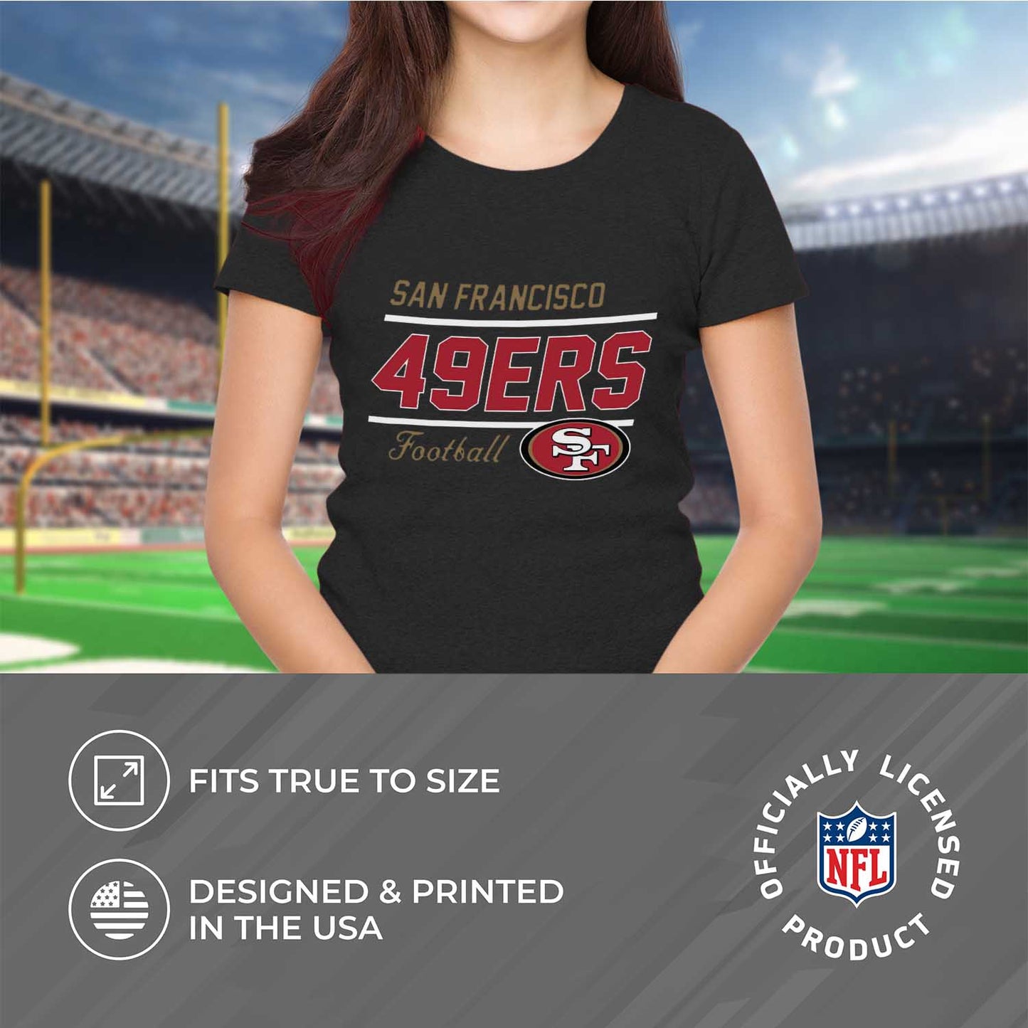 San Francisco 49ers NFL Gameday Women's Relaxed Fit T-shirt - Black