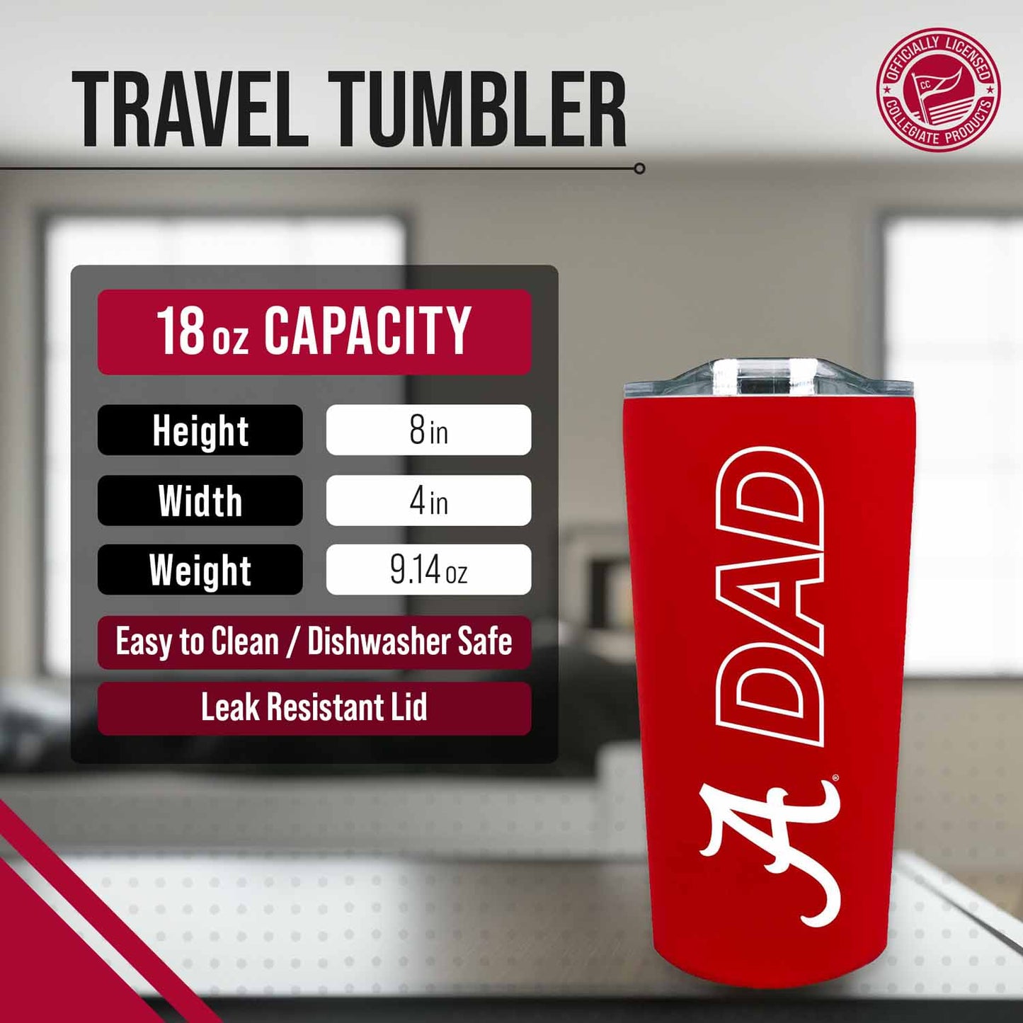 Baylor Bears NCAA Stainless Steel Travel Tumbler for Dad - Green