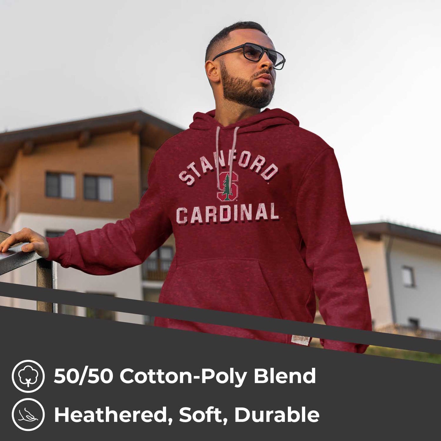 Stanford Cardinal Adult University Hoodie - Crimson