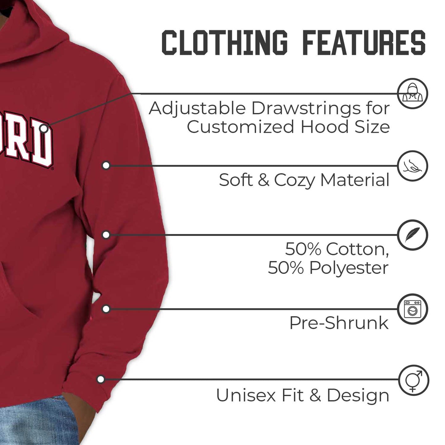 Stanford Cardinal Adult Arch & Logo Soft Style Gameday Hooded Sweatshirt - Cardinal