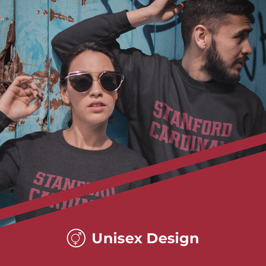 Stanford Cardinal NCAA Adult Charcoal Crewneck Fleece Sweatshirt - Charcoal