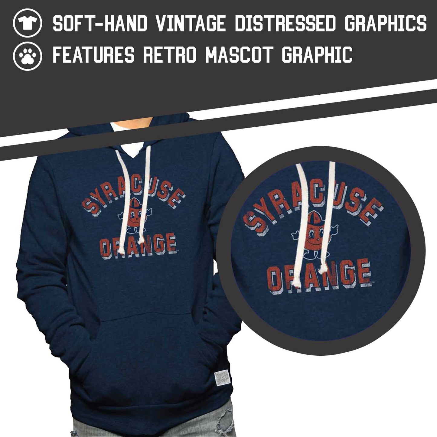 Syracuse Orange Adult University Hoodie - Navy
