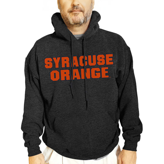 Syracuse Orange NCAA Adult Cotton Blend Charcoal Hooded Sweatshirt - Charcoal