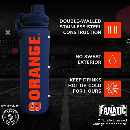 Syracuse Orange NCAA Stainless Steel Water Bottle - Navy