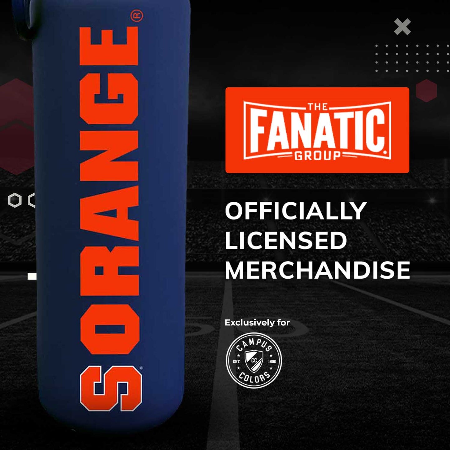 Syracuse Orange NCAA Stainless Steel Water Bottle - Navy