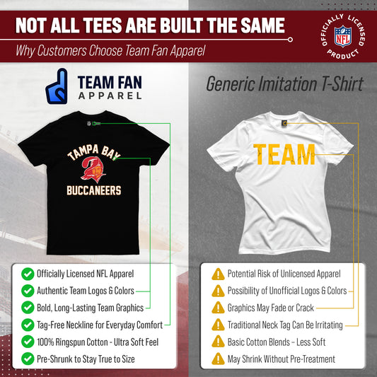 Tampa Bay Buccaneers NFL Adult Retro Gameday Unisex T-Shirt - Black