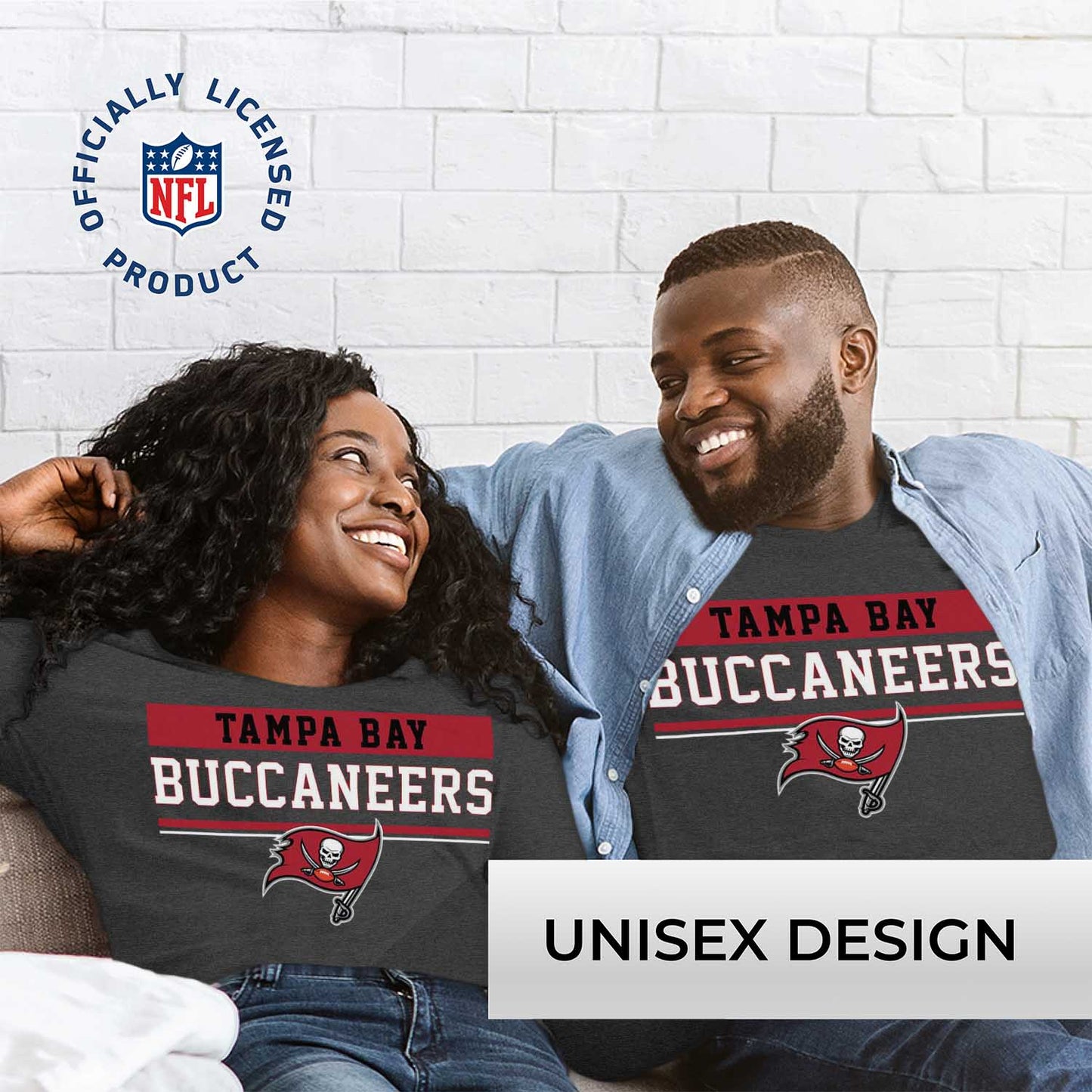 Tampa Bay Buccaneers NFL Adult Charcoal Long Sleeve T Shirt - Charcoal