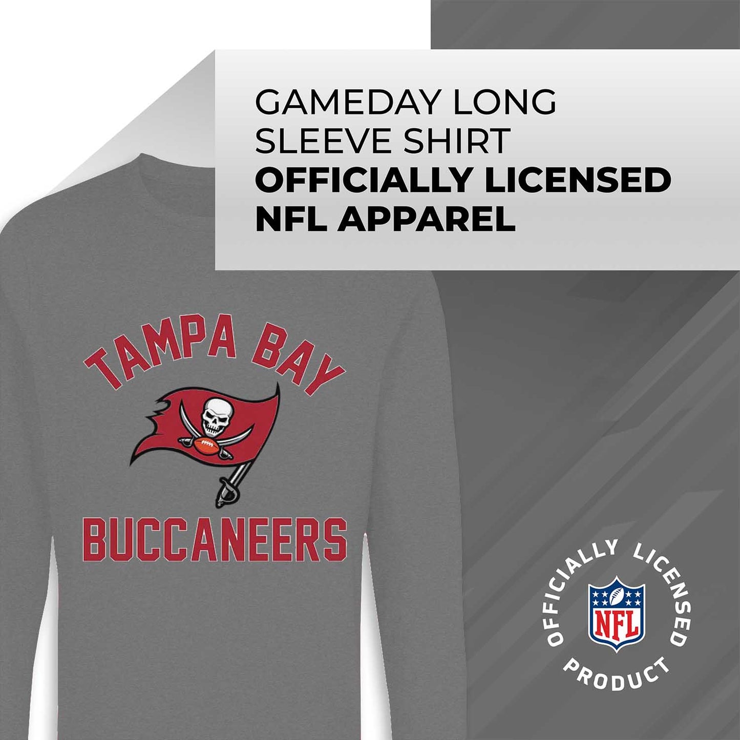 Tampa Bay Buccaneers NFL Gameday Adult Long Sleeve Shirt - Sport Gray