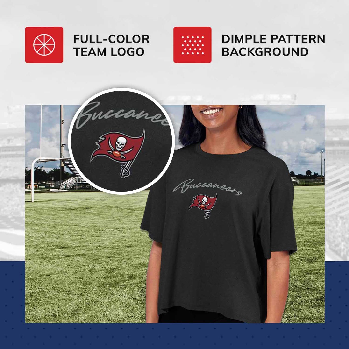 Tampa Bay Buccaneers NFL Women's Crop Top - Black
