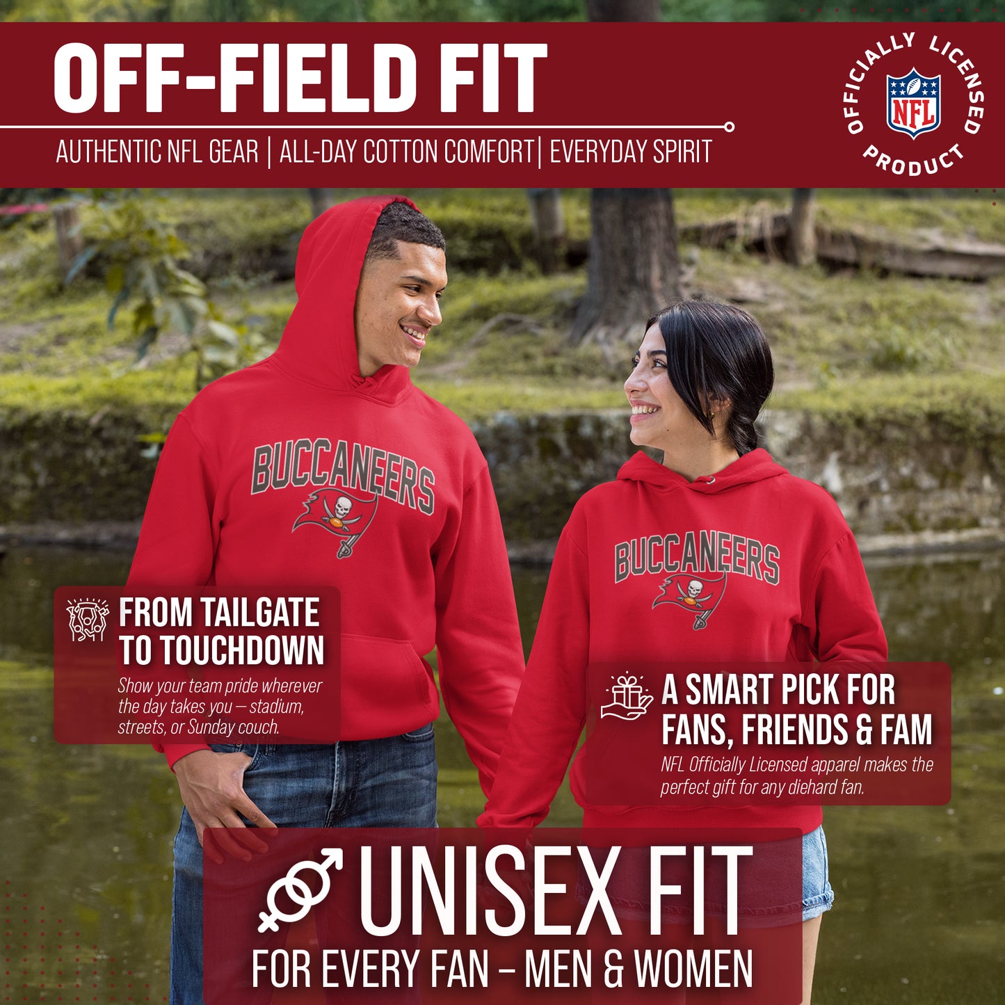 Tampa Bay Buccaneers NFL Home Team Hoodie - Cardinal