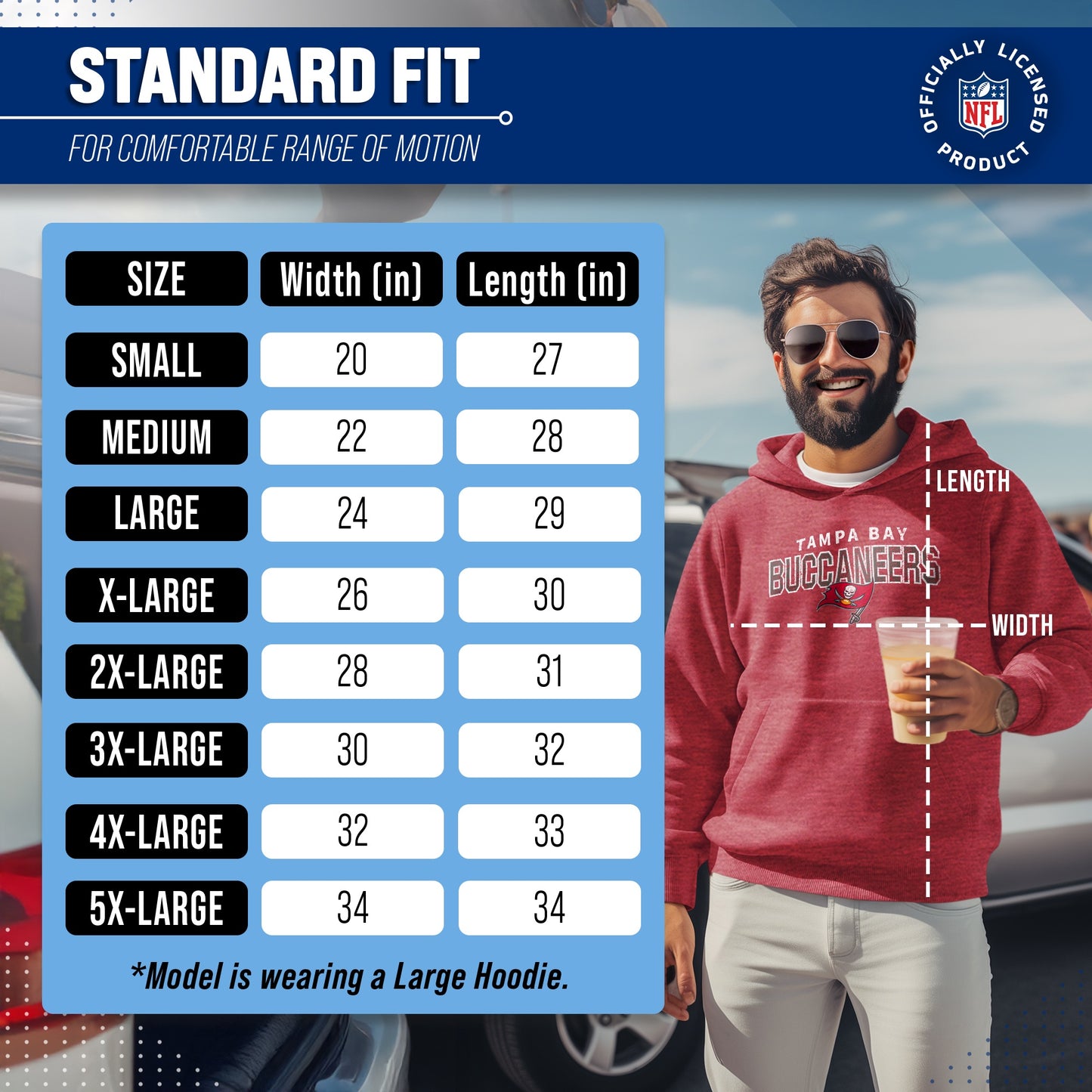 Tampa Bay Buccaneers NFL Adult Unisex Starting Fresh Ultra Soft Fleece Hooded Sweatshirt - Cardinal