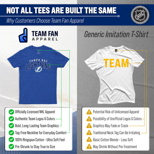 Tampa Bay Lightning NHL Adult Powerplay Heathered Unisex T-Shirt - Royal