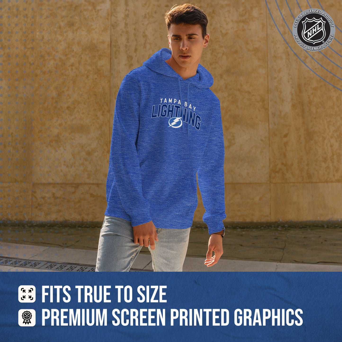 Tampa Bay Lightning NHL Adult Unisex Powerplay Hooded Sweatshirt - Royal