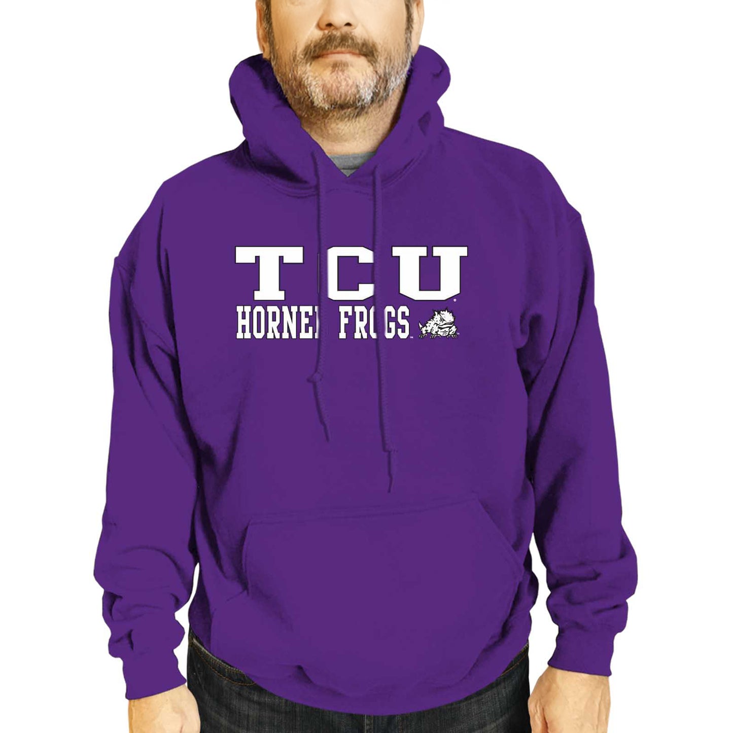 TCU Horned Frogs Adult Arch & Logo Soft Style Gameday Hooded Sweatshirt - Purple