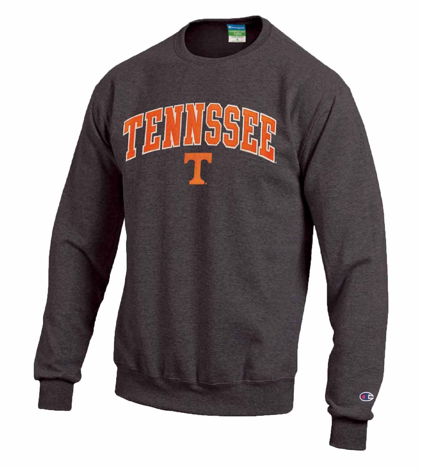 Tennessee Volunteers Adult Tackle Twill Crewneck - Charcoal