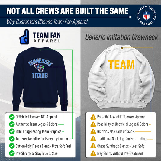 Tennessee Titans NFL Adult Gameday Football Crewneck Sweatshirt - Navy