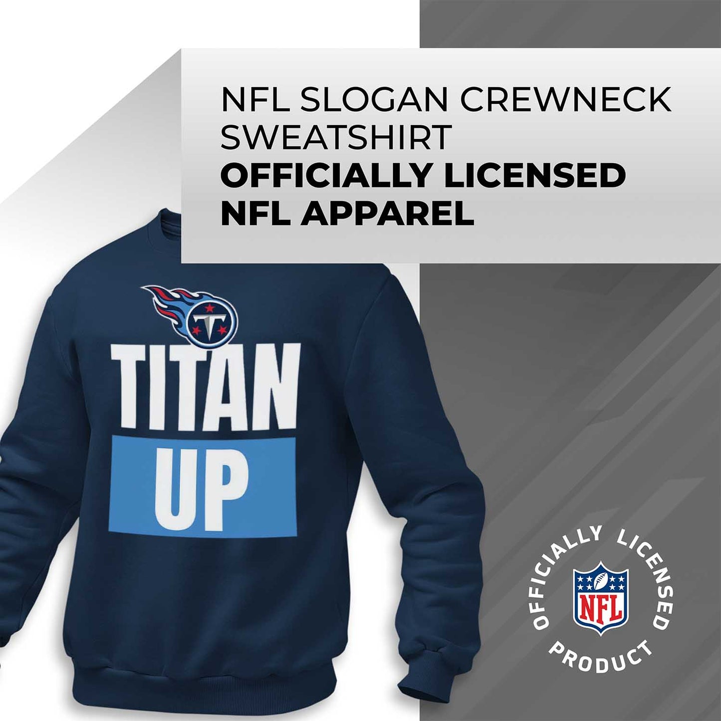 Tennessee Titans NFL Adult Slogan Crewneck Sweatshirt - Navy