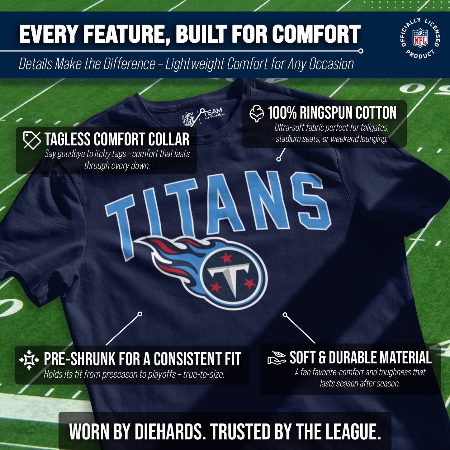 Tennessee Titans NFL Home Team Tee - Navy