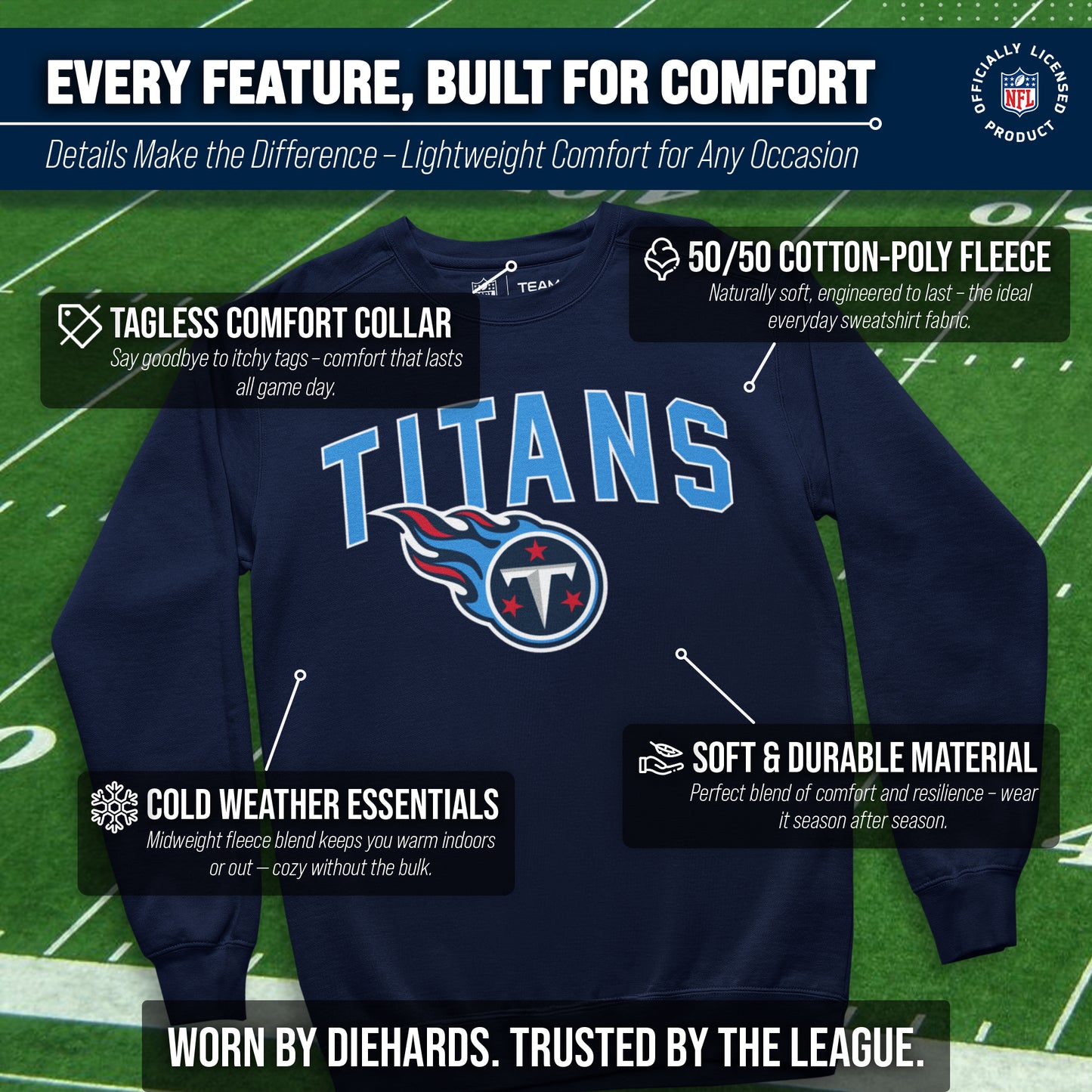 Tennessee Titans NFL Home Team Crew - Navy