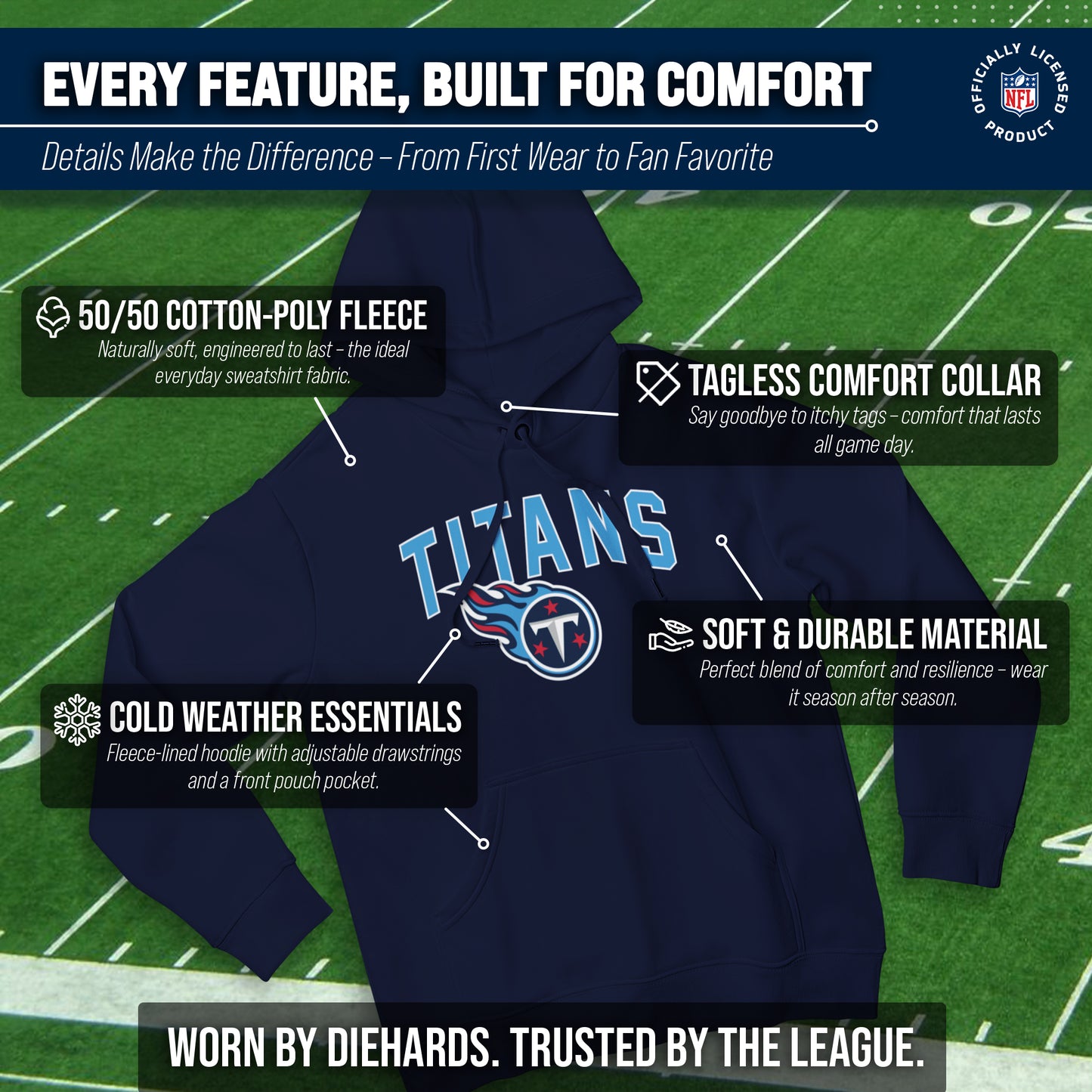 Tennessee Titans NFL Home Team Hoodie - Navy