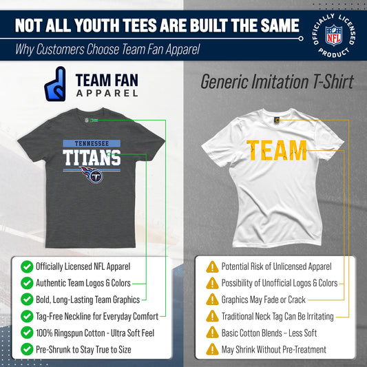 Tennessee Titans NFL Youth Short Sleeve Charcoal T Shirt - Charcoal