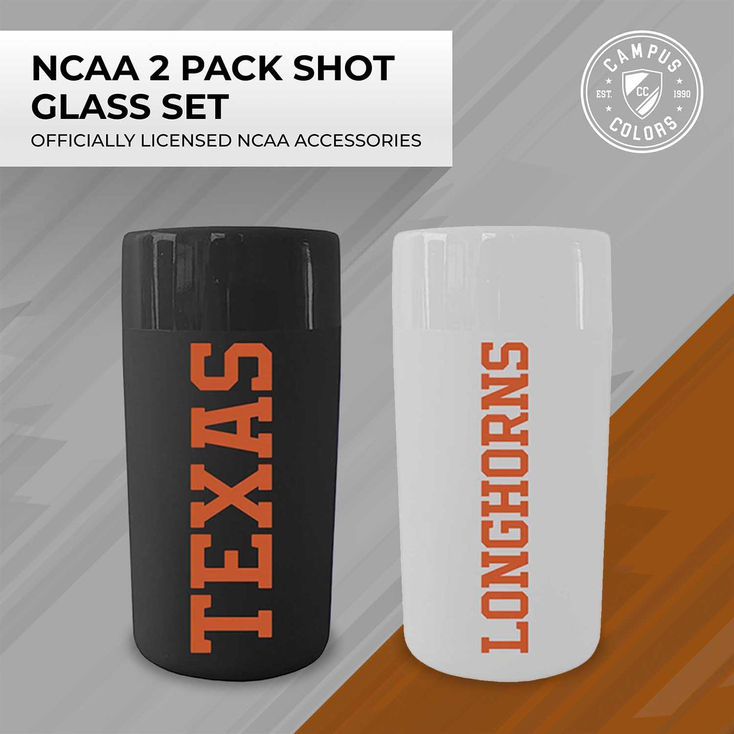 Texas Longhorns College and University 2-Pack Shot Glasses - Team Color