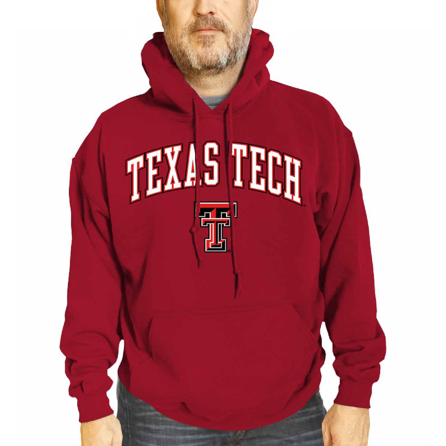 Texas Tech Red Raiders Adult Arch & Logo Soft Style Gameday Hooded Sweatshirt - Red
