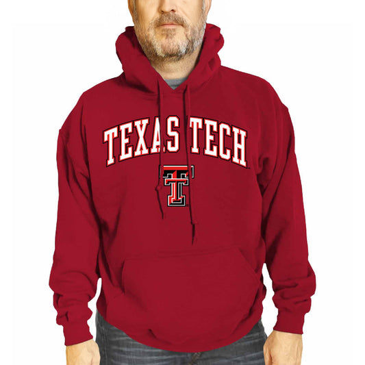 Texas Tech Red Raiders Adult Arch & Logo Soft Style Gameday Hooded Sweatshirt - Red