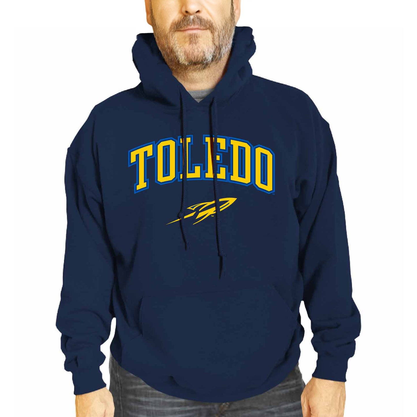 Toledo Rockets Adult Arch & Logo Soft Style Gameday Hooded Sweatshirt - Navy