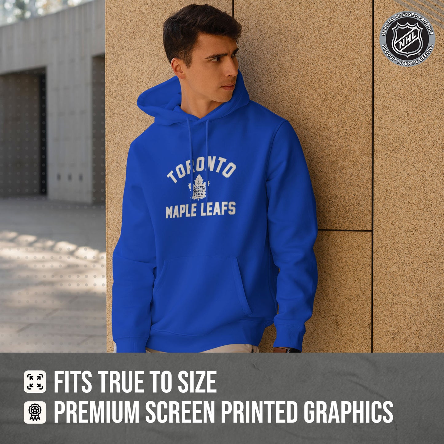 Toronto Maple Leafs Adult NHL Gameday Hooded Sweatshirt - Royal