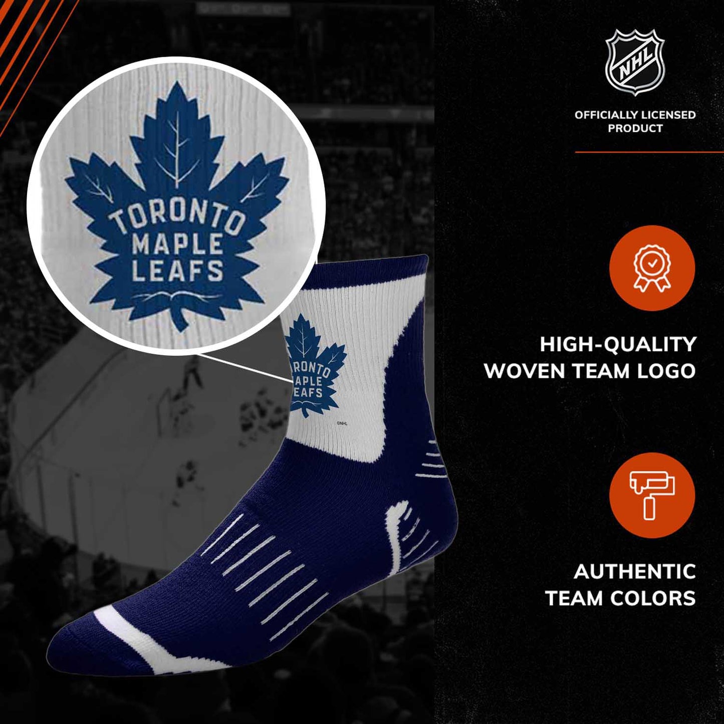 Toronto Maple Leafs NHL Youth Surge Socks - Navy
