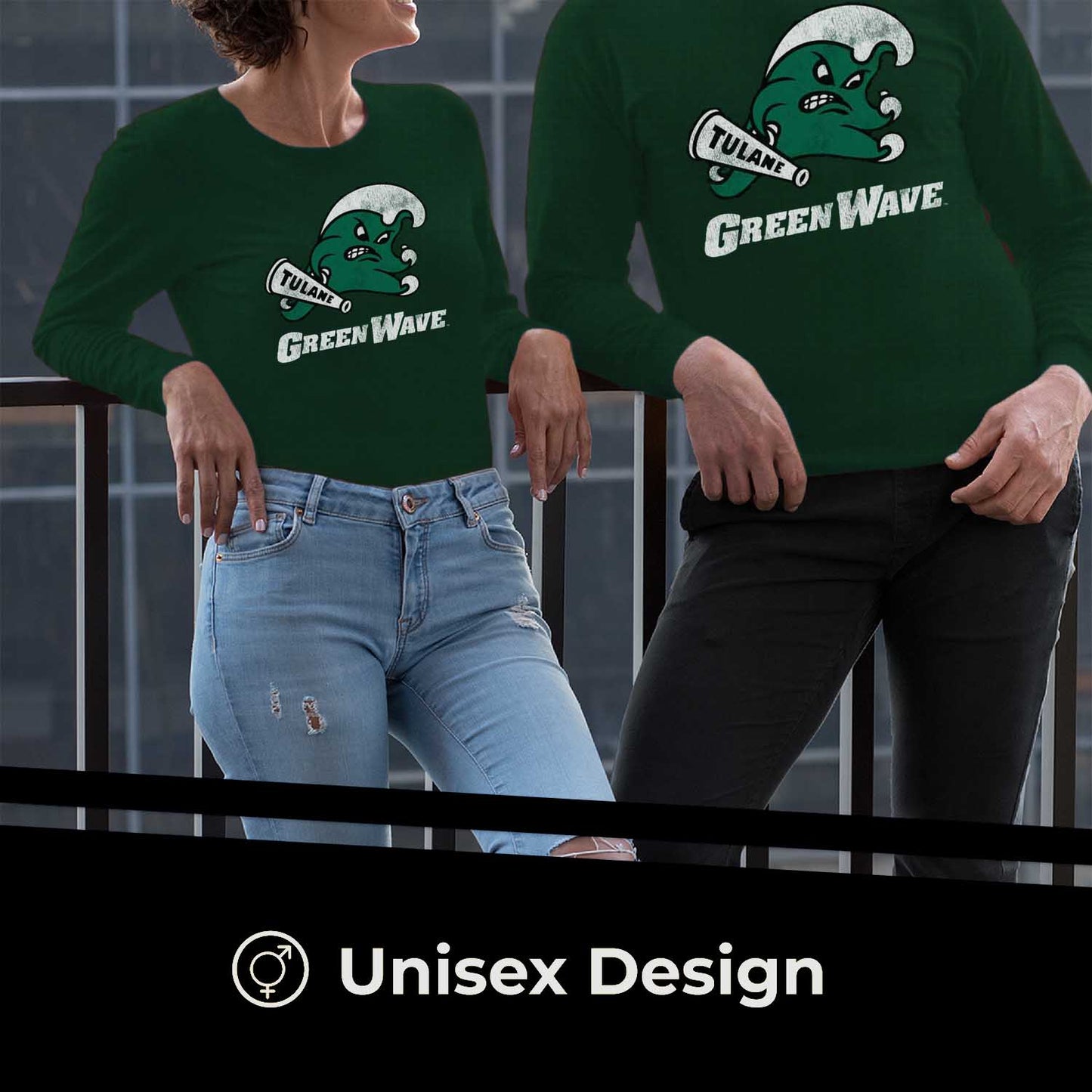 Tulane Green Wave NCAA MVP Adult Long-Sleeve Shirt - Green