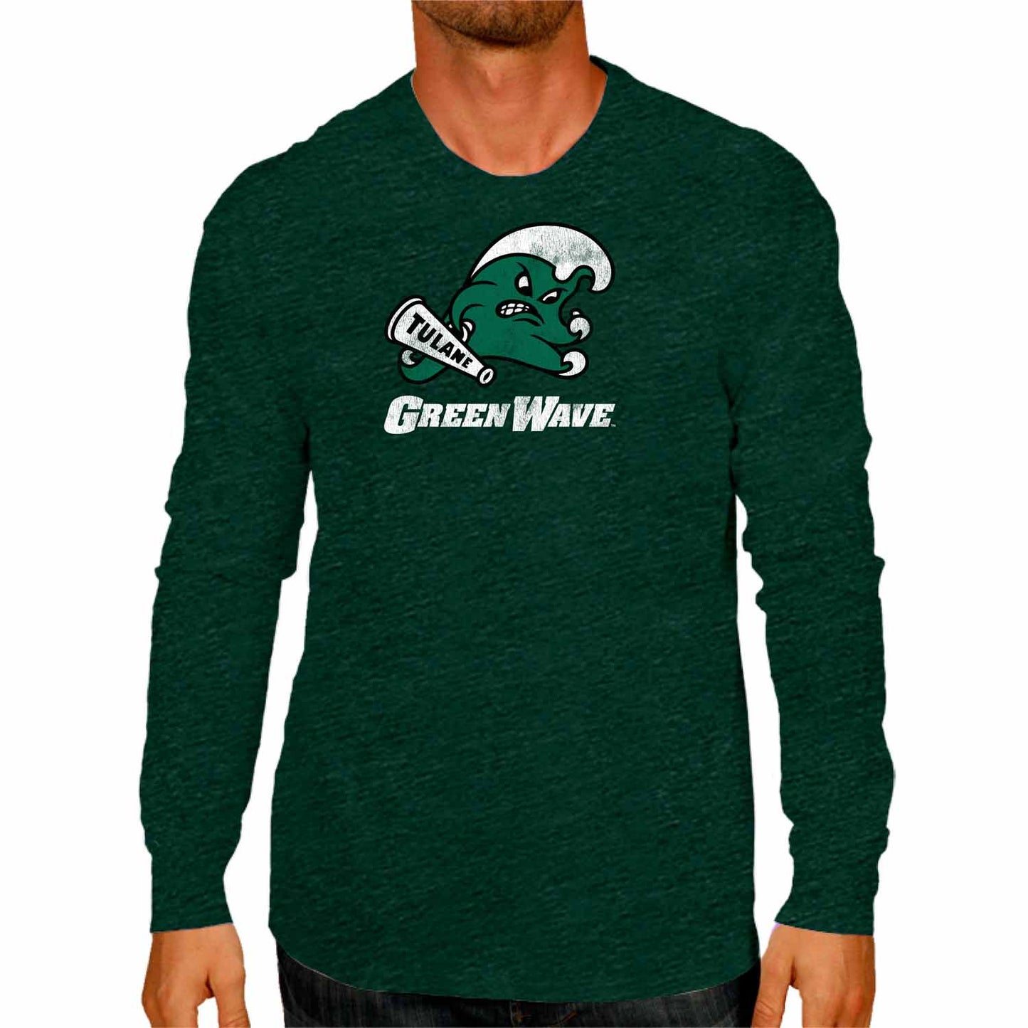 Tulane Green Wave NCAA MVP Adult Long-Sleeve Shirt - Green