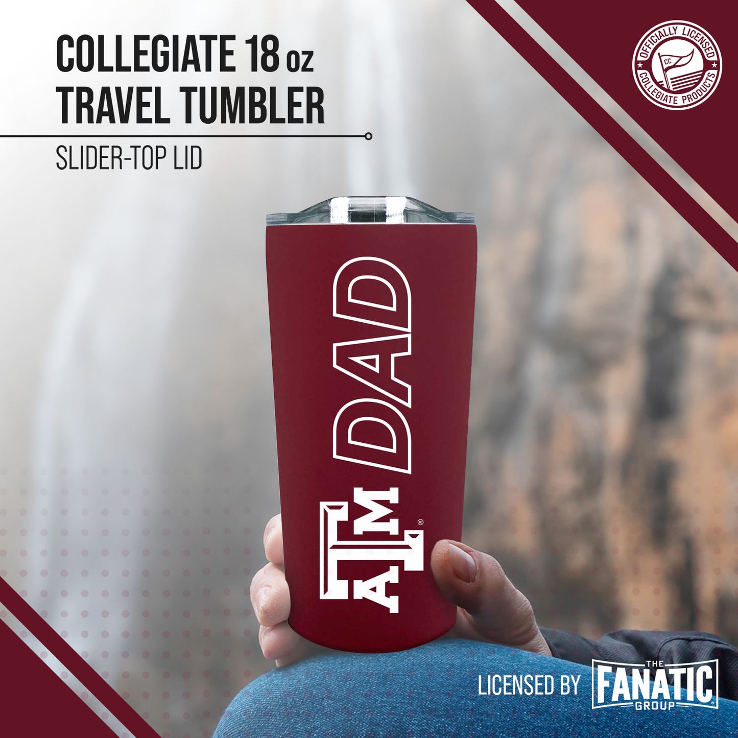 Texas A&M Aggies NCAA Stainless Steel Travel Tumbler for Dad - Maroon