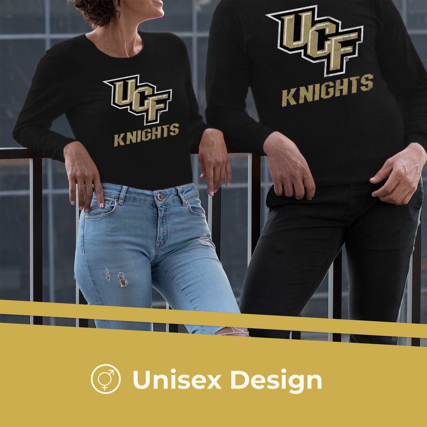 Central Florida Knights NCAA MVP Adult Long-Sleeve Shirt - Black