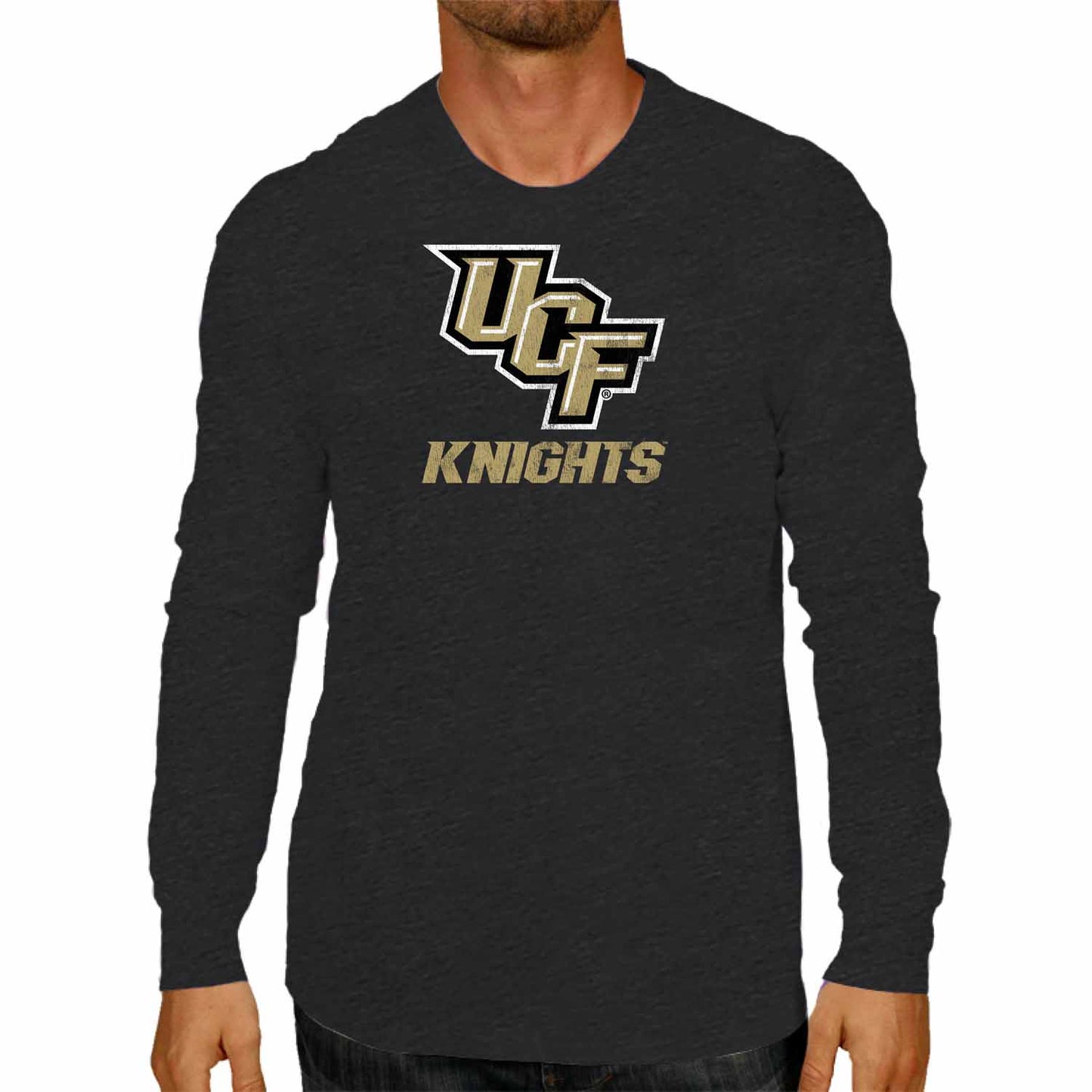 Central Florida Knights NCAA MVP Adult Long-Sleeve Shirt - Black