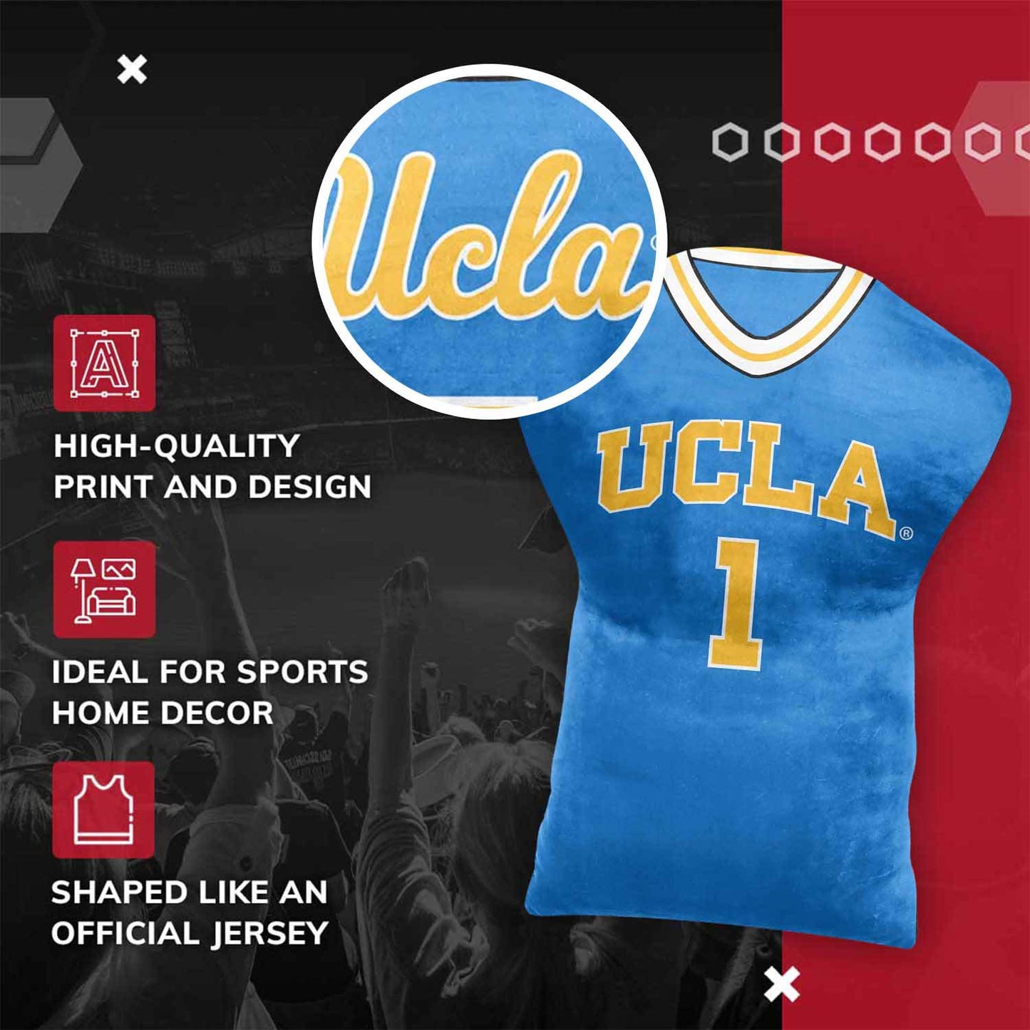 UCLA Bruins NCAA Jersey Cloud Pillow - Blue