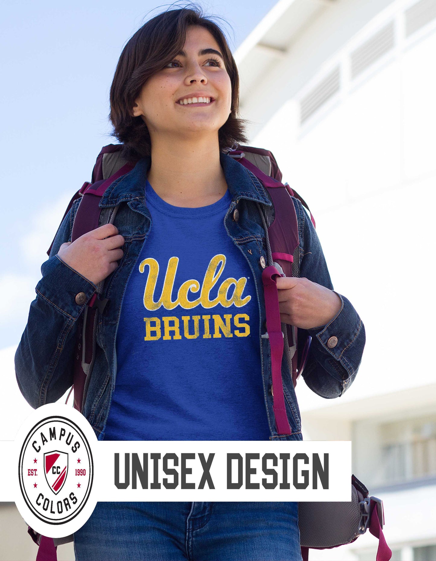 UCLA Bruins Adult MVP Heathered Cotton Blend T-Shirt - Royal