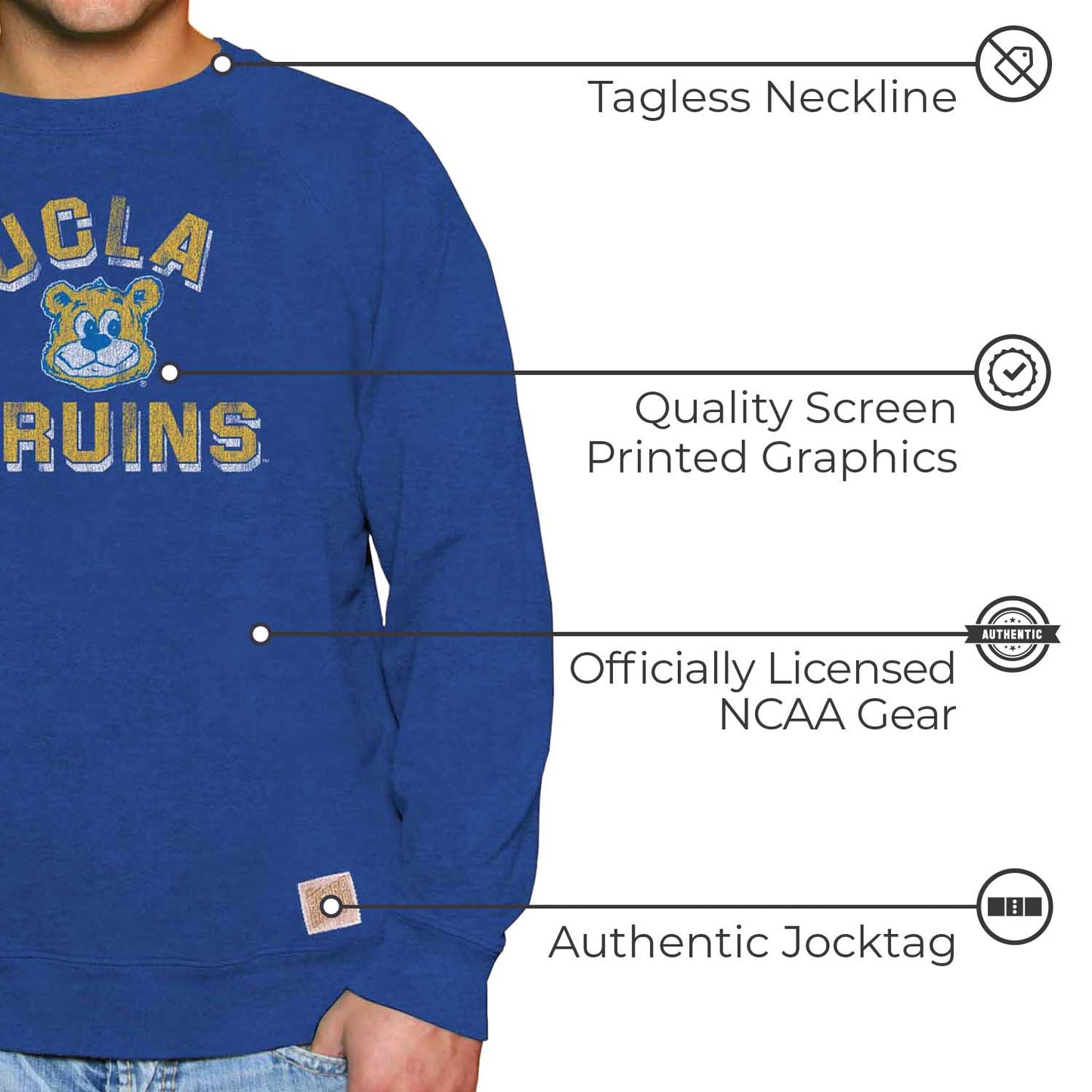 UCLA Bruins Adult University Crewneck - Royal