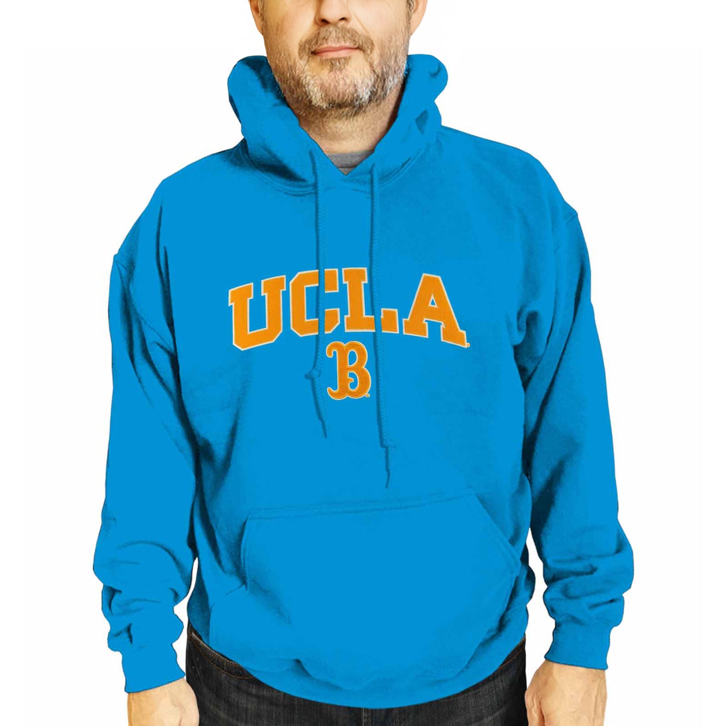 UCLA Bruins NCAA Adult Tackle Twill Hooded Sweatshirt - Light Blue