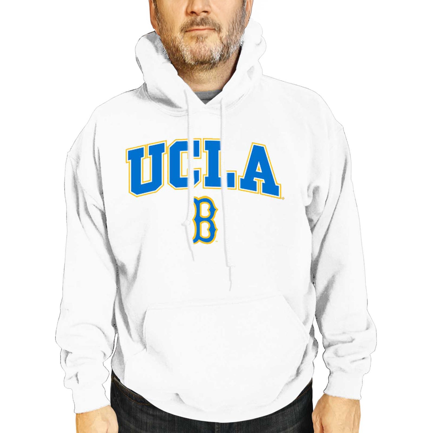 UCLA Bruins Adult Arch & Logo Soft Style Gameday Hooded Sweatshirt - White