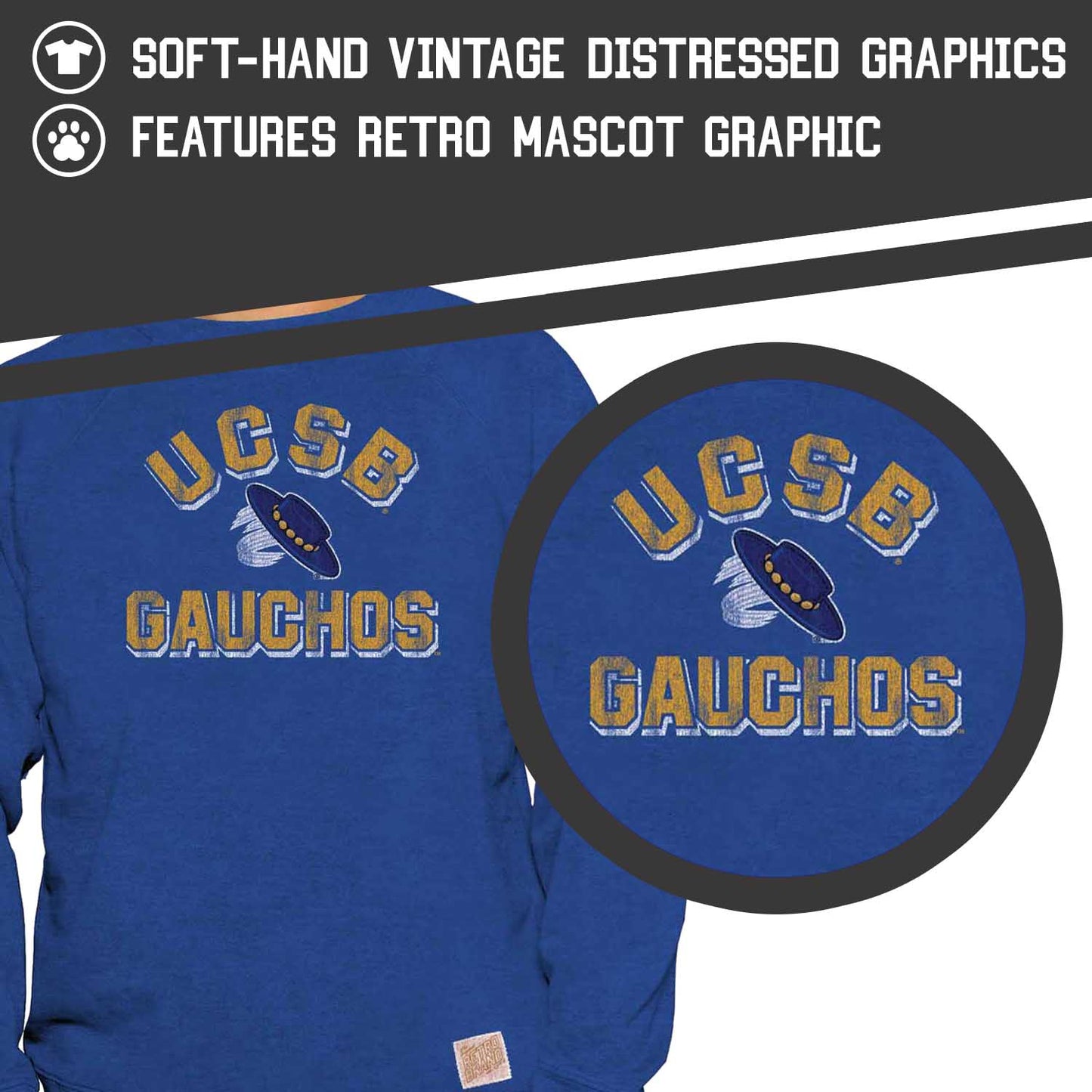 UCSB Gauchos Adult University Crewneck - Royal