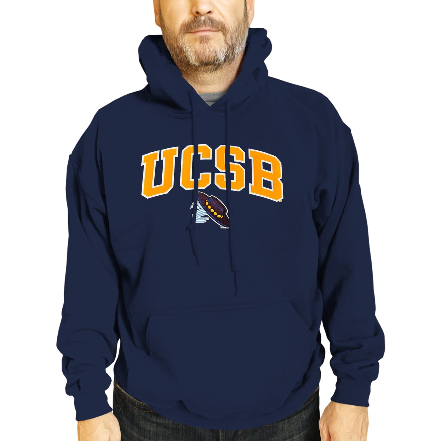 UCSB Gauchos NCAA Adult Tackle Twill Hooded Sweatshirt - Navy