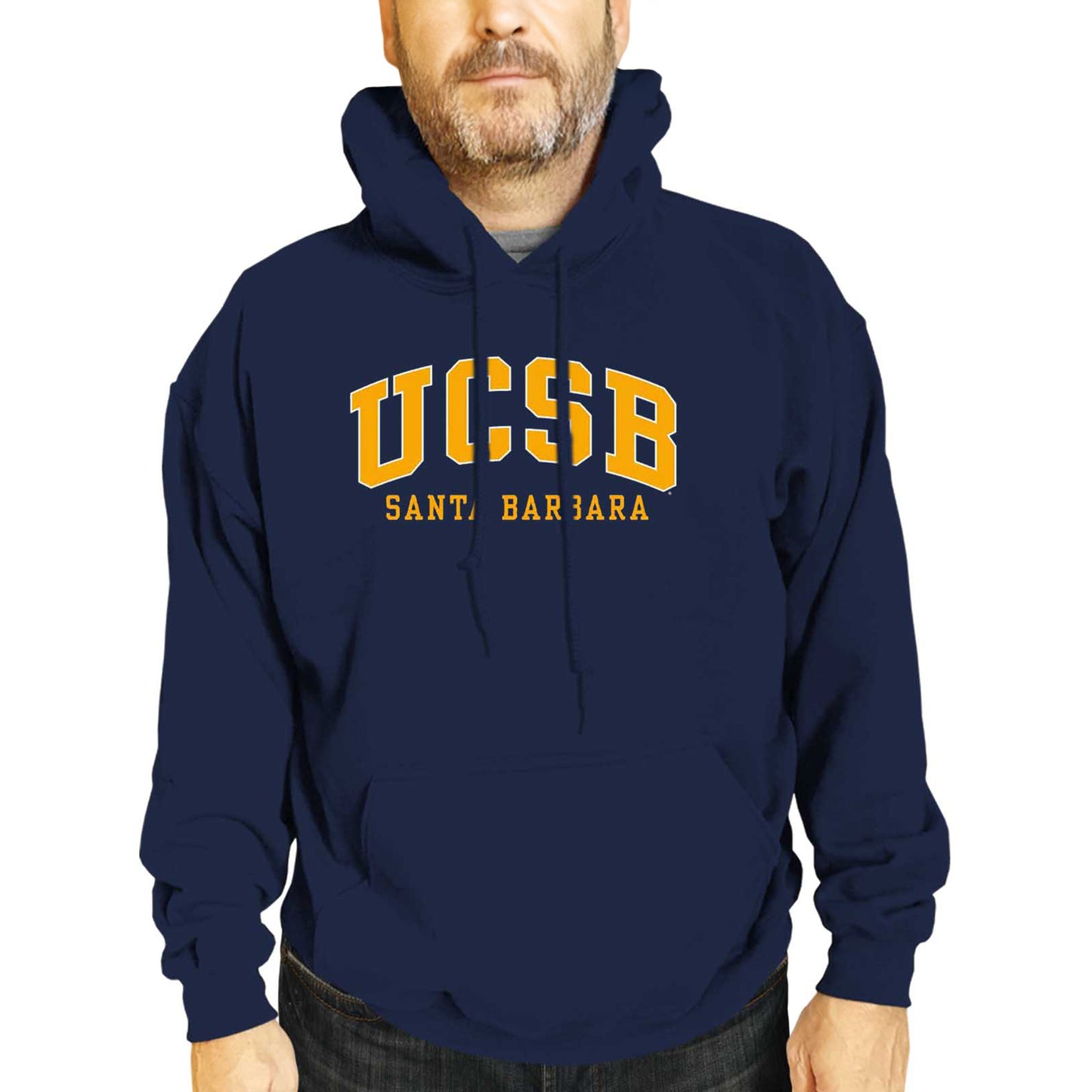 UCSB Gauchos Campus Colors Adult Arch & Logo Soft Style Gameday Hooded Sweatshirt  - Navy