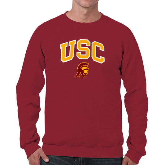 USC Trojans NCAA Adult Tackle Twill Crewneck Sweatshirt - Cardinal