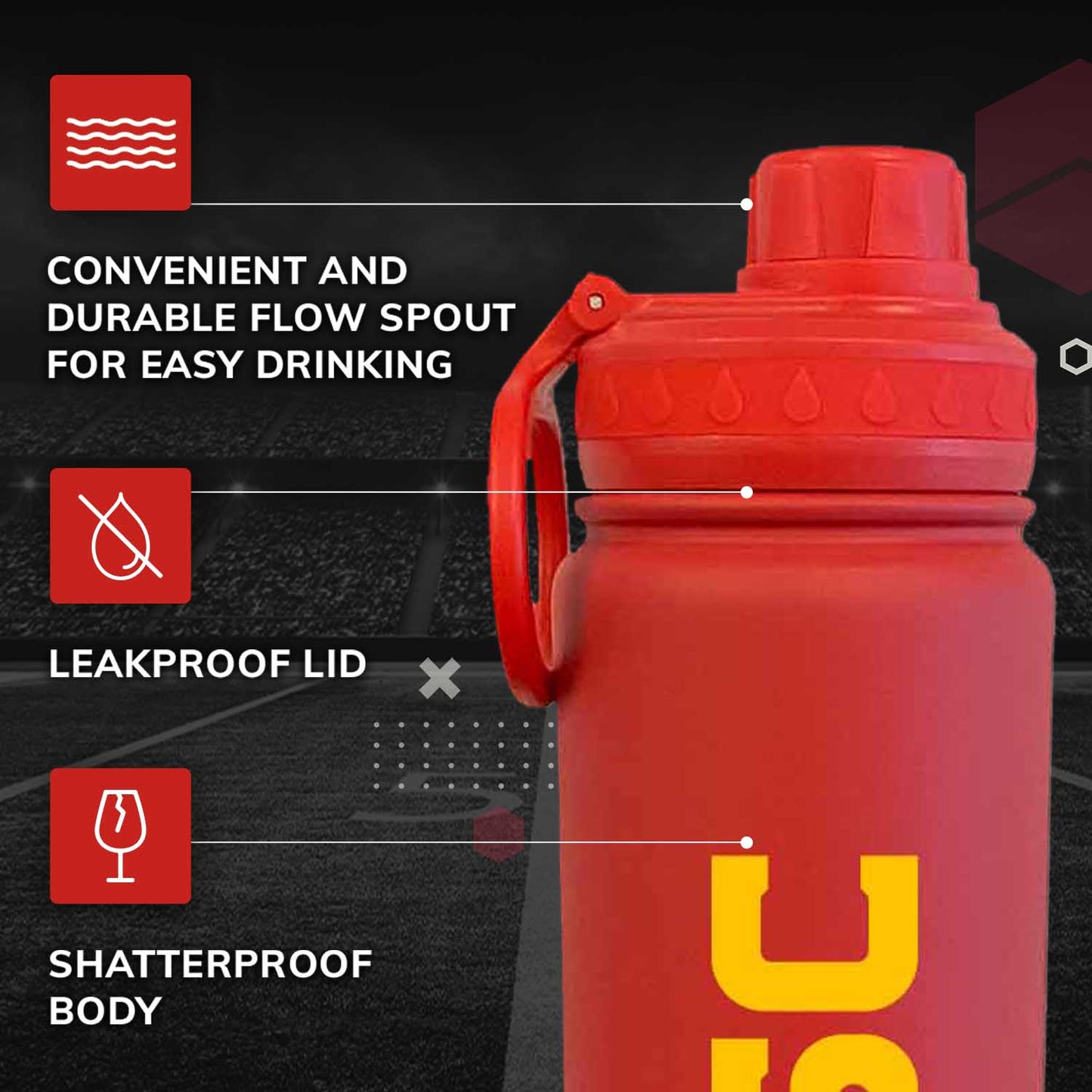 USC Trojans NCAA Stainless Steel Water Bottle - Cardinal