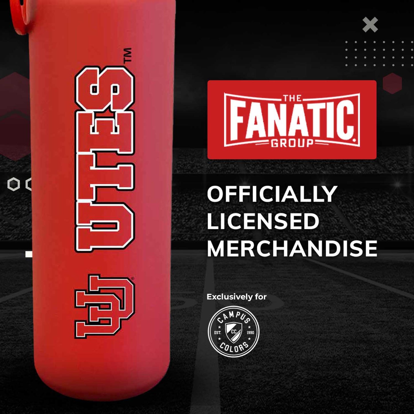 Utah Utes NCAA Stainless Steel Water Bottle - Red