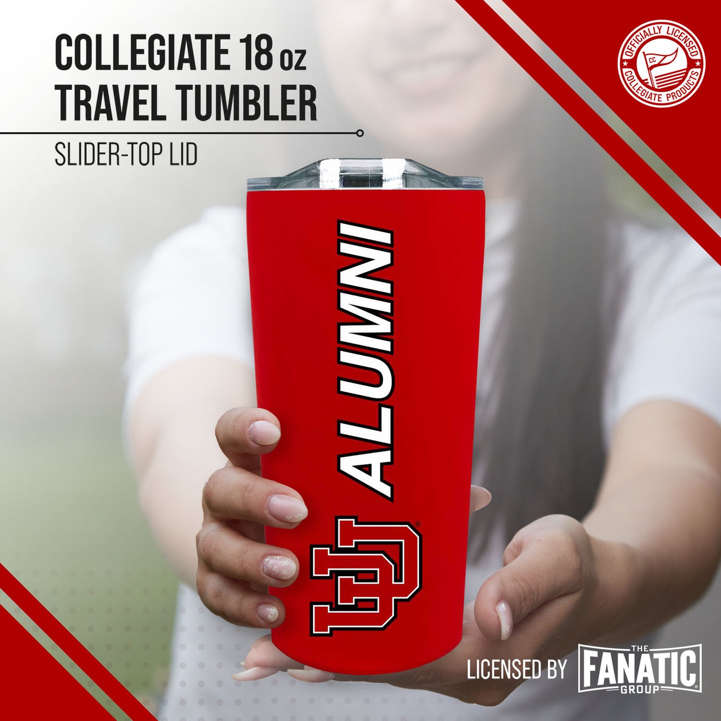Utah Utes Collegiate Stainless Steel Travel Tumbler for Alumni - Red