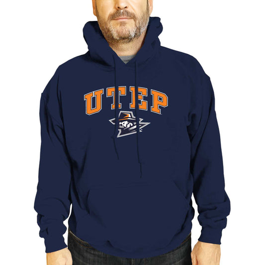 UTEP Miners Adult Arch & Logo Soft Style Gameday Hooded Sweatshirt - Navy