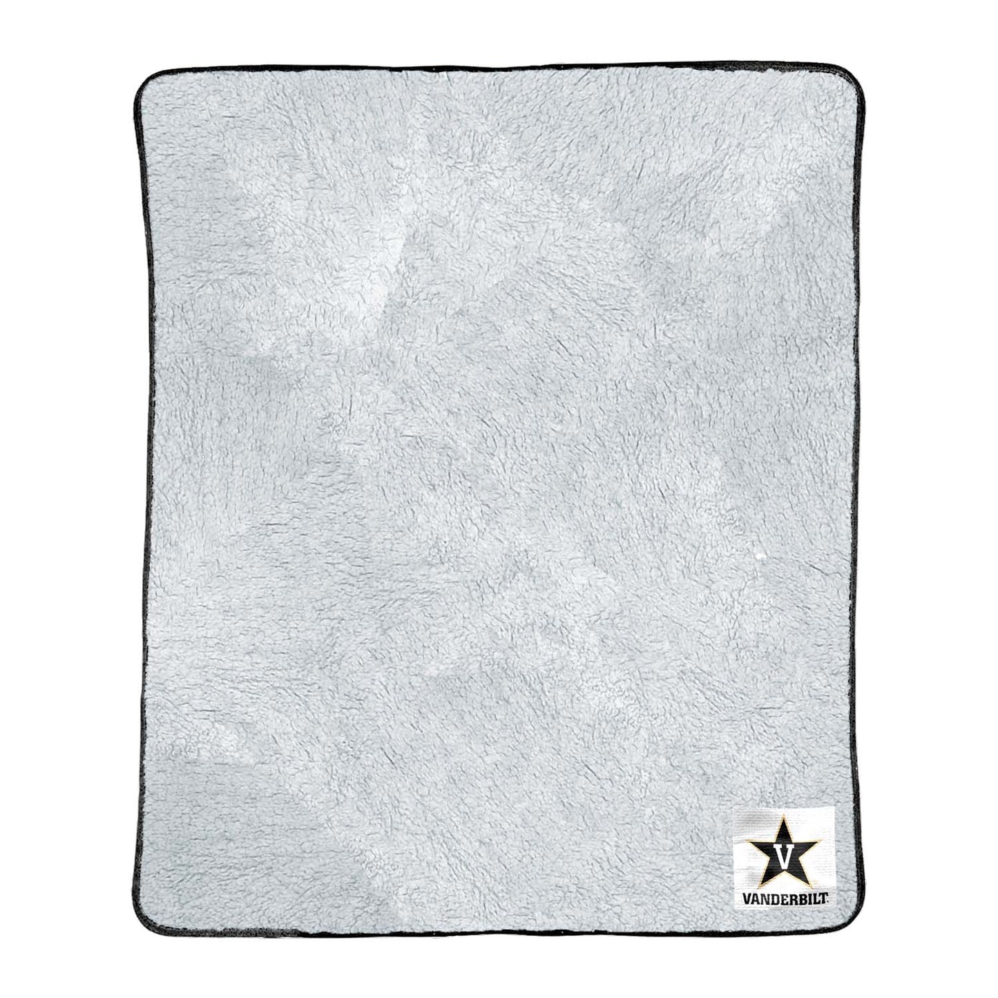 Vanderbilt Commodores NCAA Silk Sherpa College Throw Blanket - Black